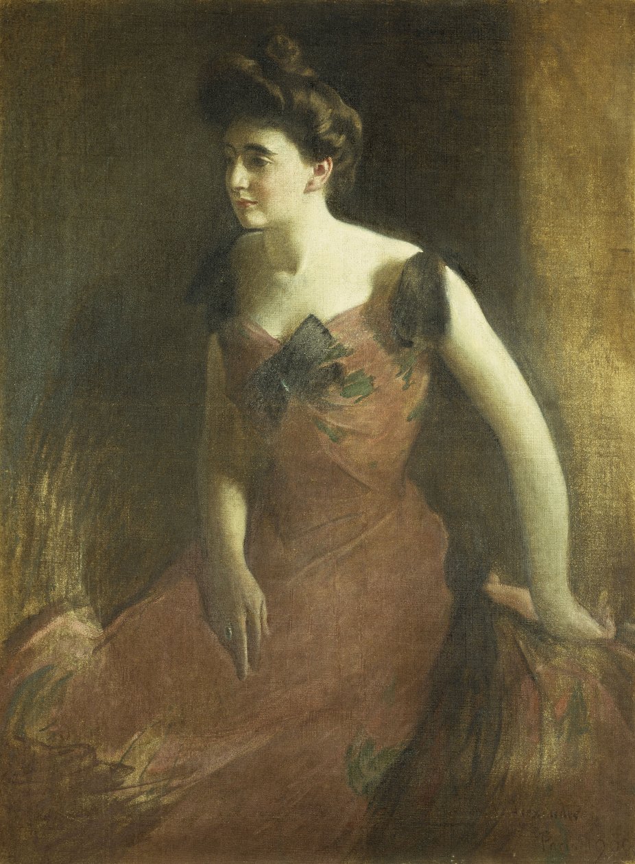 Nainen punaisessa mekossa, 1900 tekijältä John White Alexander