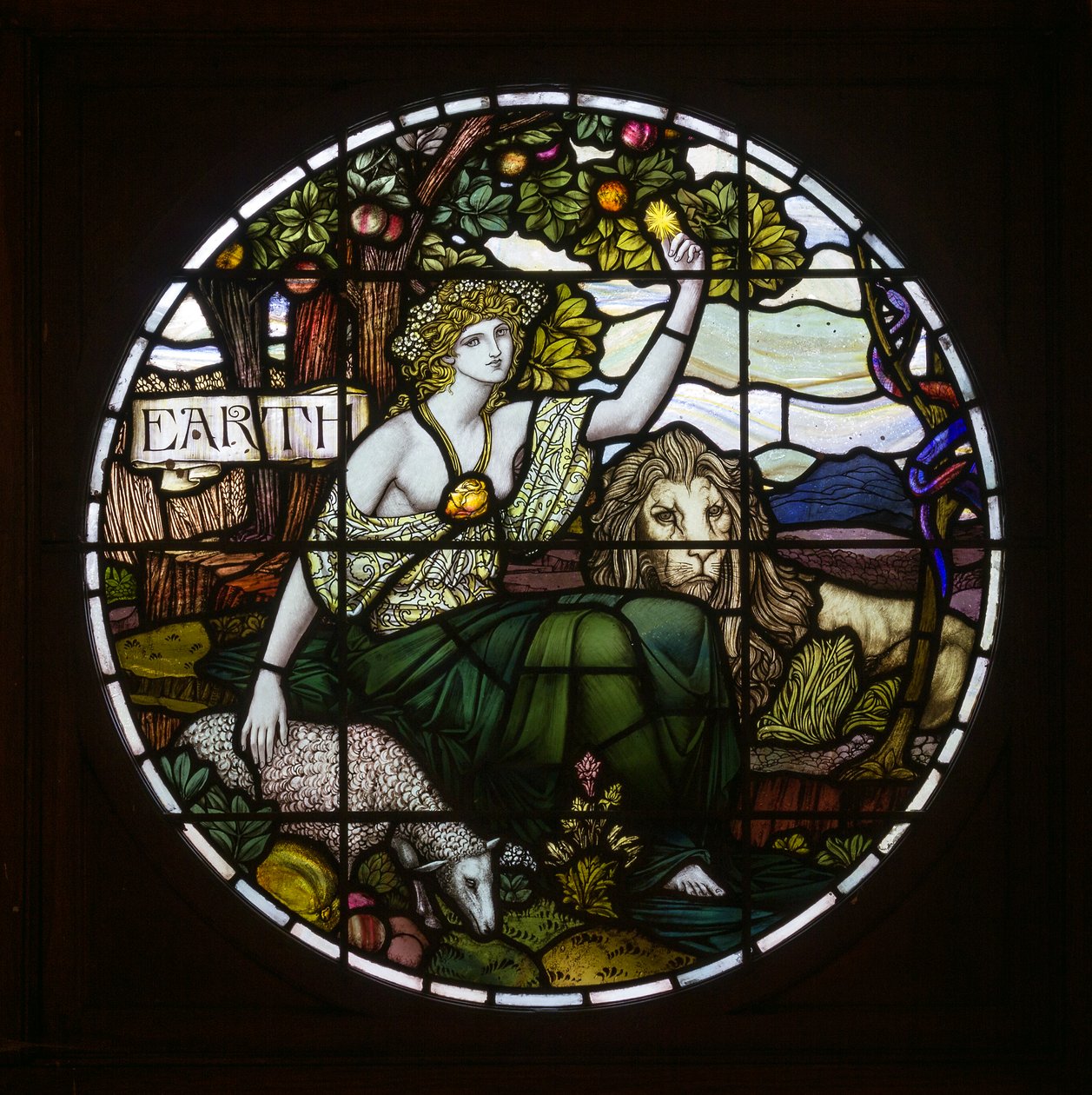 Biddulph Grange, James Powell & Sons, John William Brown (1842-1928), Earth, 1903, Art Nouveau tekijältä John William Brown
