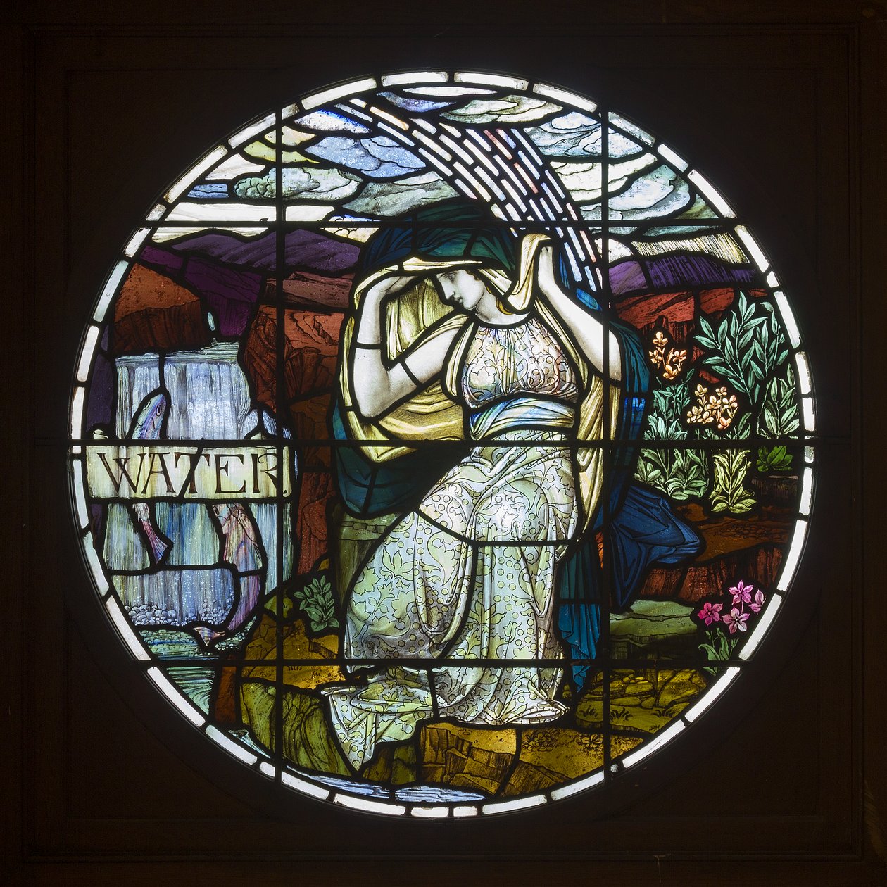 Biddulph Grange, James Powell & Sons, John William Brown (1842-1928), Water, 1903, Art Nouveau tekijältä John William Brown
