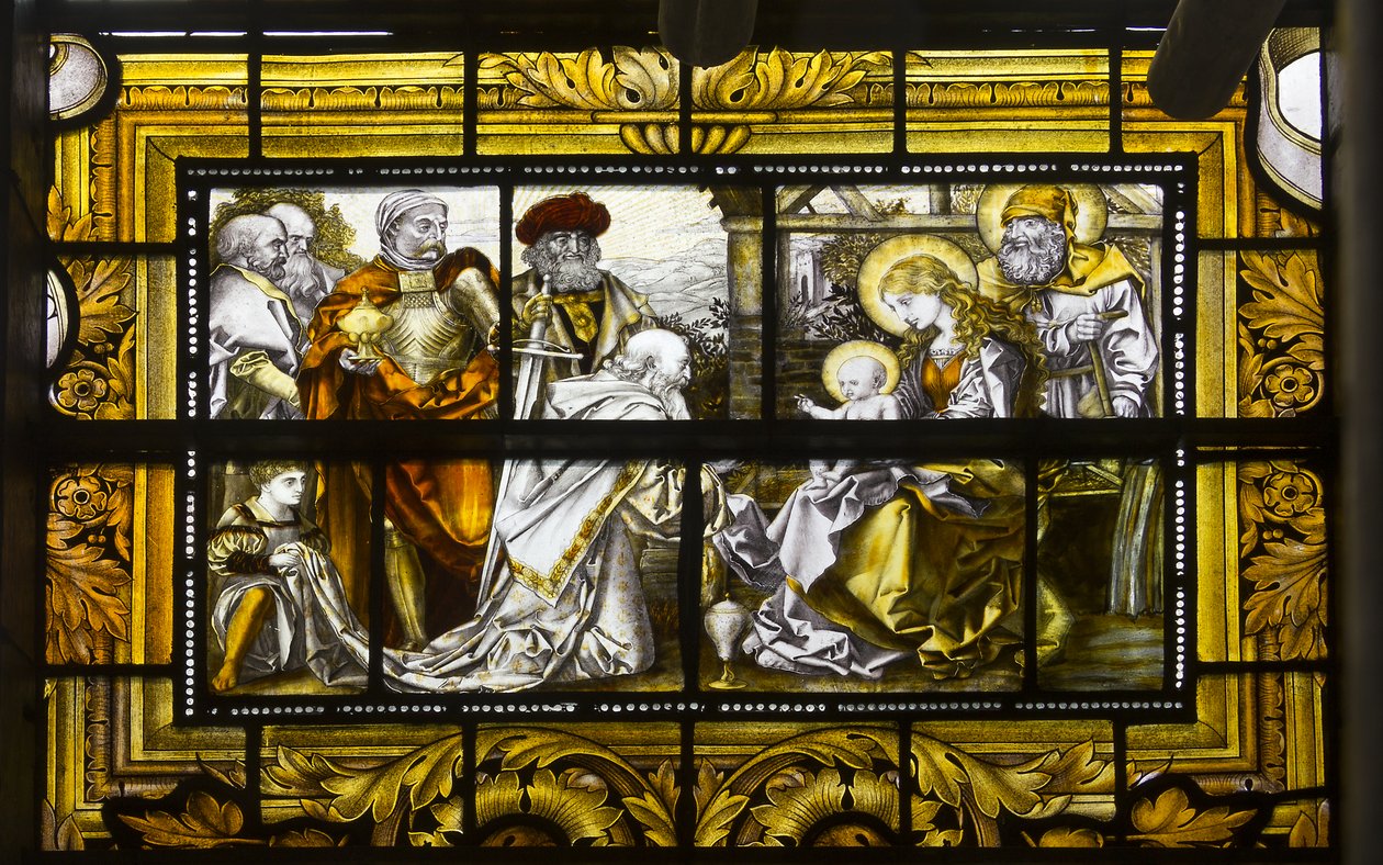 Oxford, Trinity College, James Powell & Sons, John William Brown (1842-1928), The Adoration Of The Magi, 1885 tekijältä John William Brown