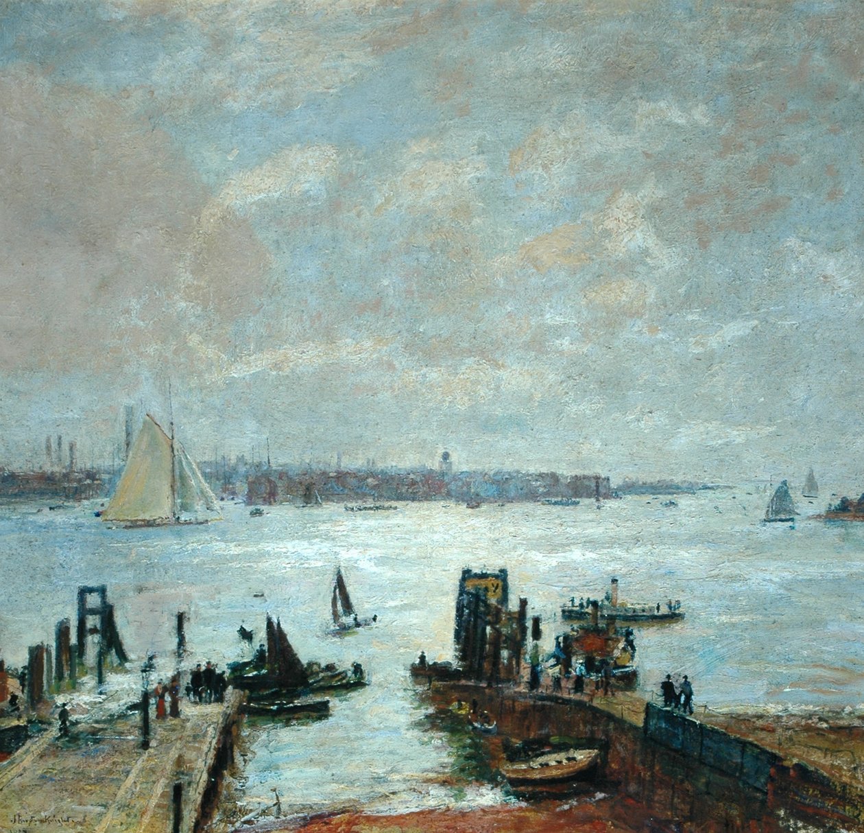Portsmouthin satama, 1907 tekijältä John William Buxton Knight