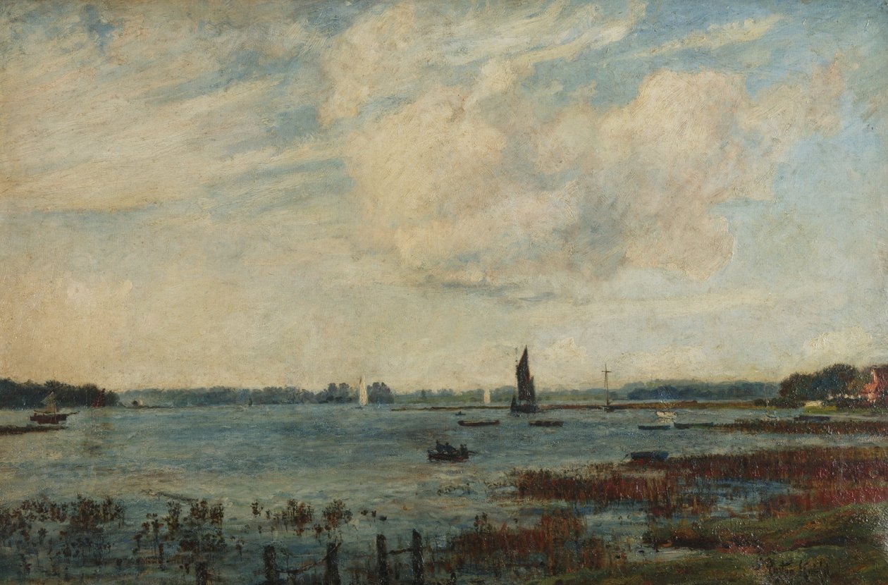 Tidal Breeze, Gosport, Hampshire (öljy kankaalle) tekijältä John William Buxton Knight