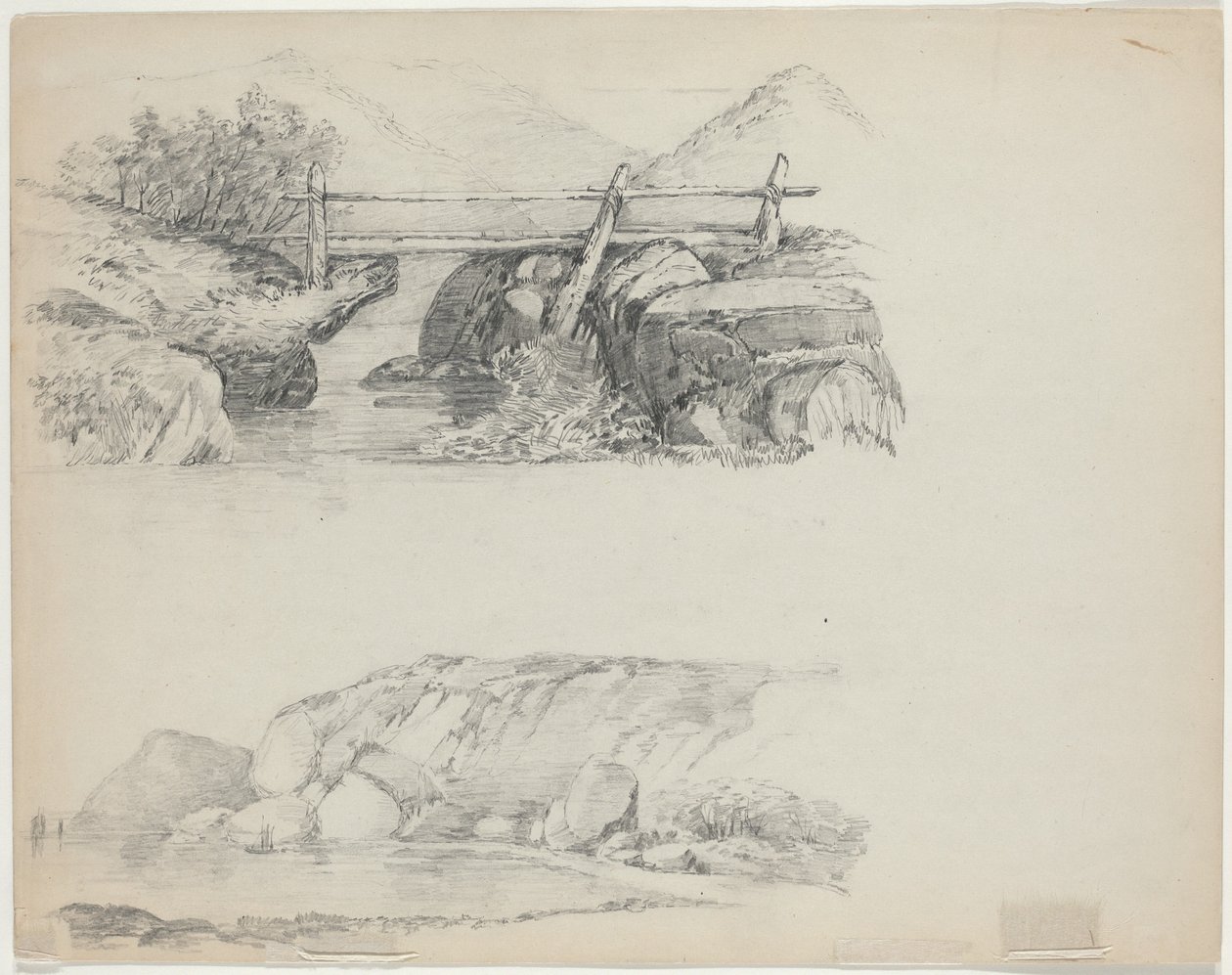 Silta Rocky Streamin yli [yläversio] tekijältä John William Casilear