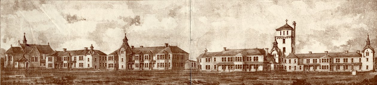 Newcastle upon Tyne Lunatic Asylum, Coxlodge, n. 1829 (valokuva) tekijältä John William Dyson