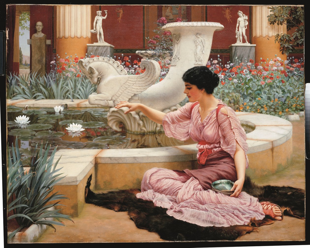 Pompeian puutarha tekijältä John William Godward