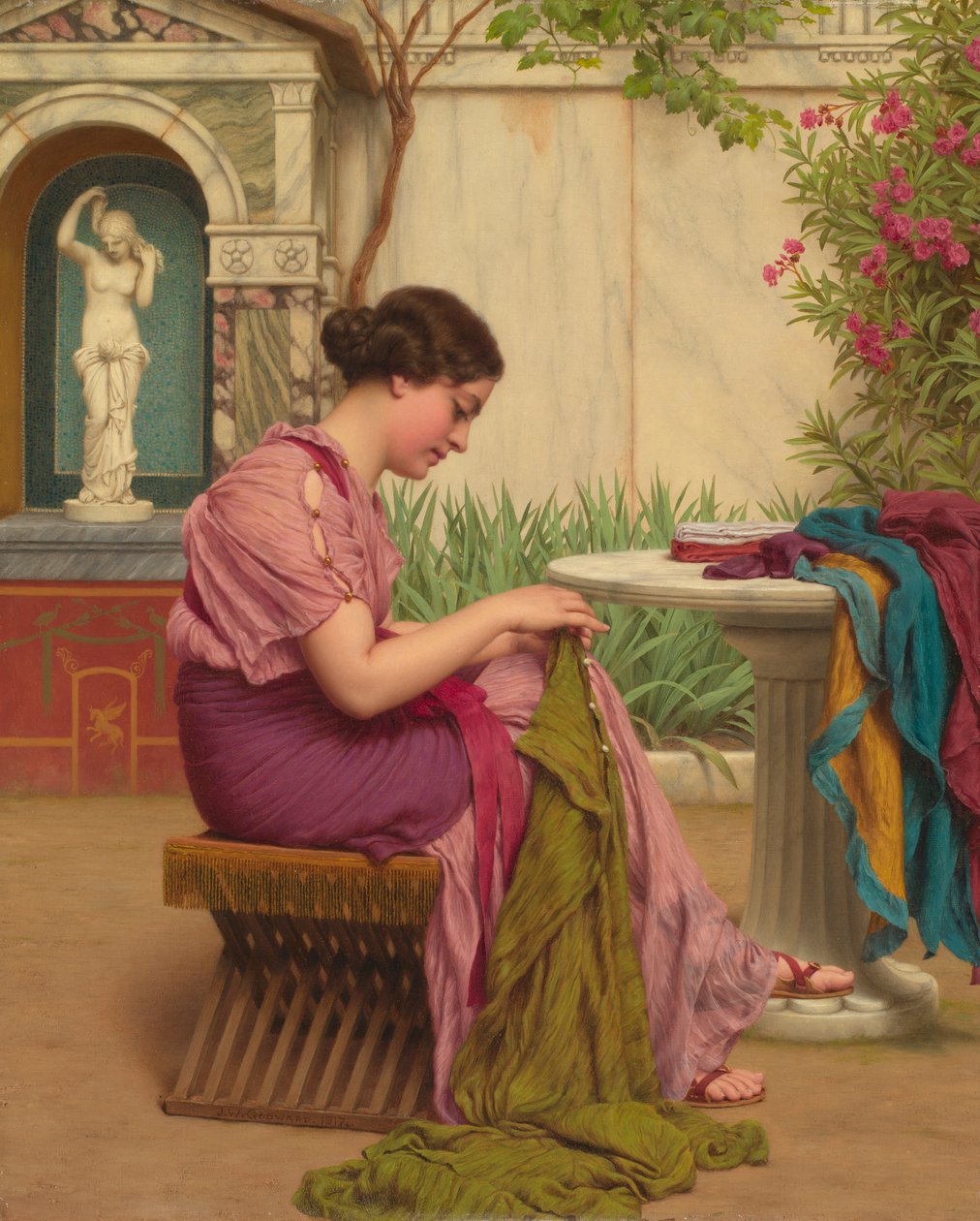 Ommel on ilmainen tai ommel ajassa, 1917 tekijältä John William Godward
