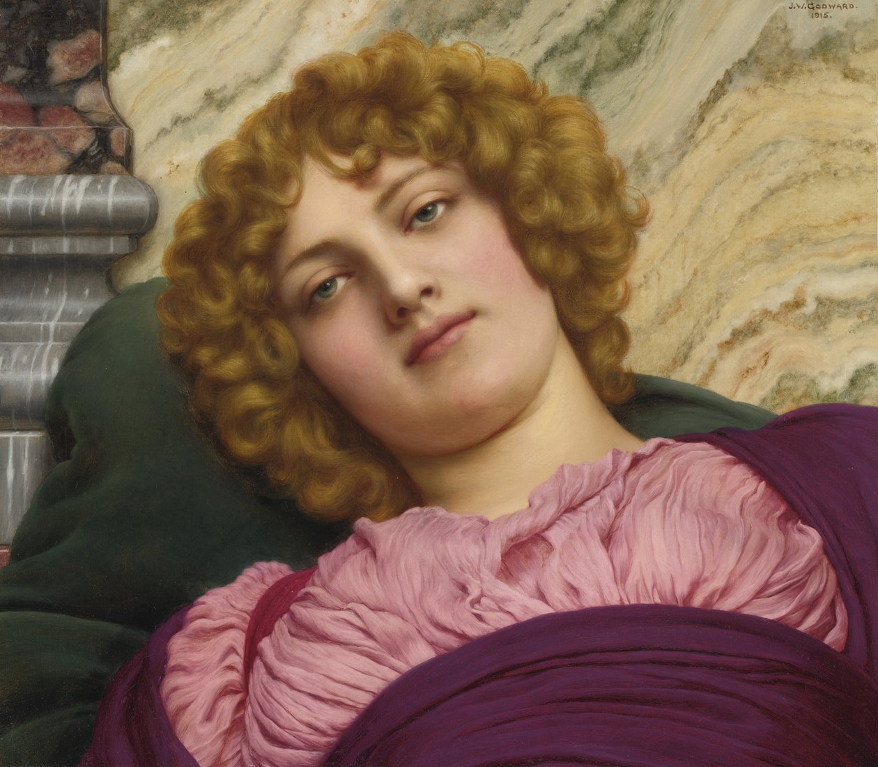 Akateeminen taide: Myrhinna (Myrina, Myrine) par Godward, John William (1861-1922) tekijältä John William Godward