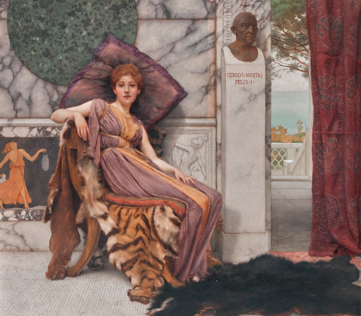 Dolce Far Niente (1893) tekijältä John William Godward