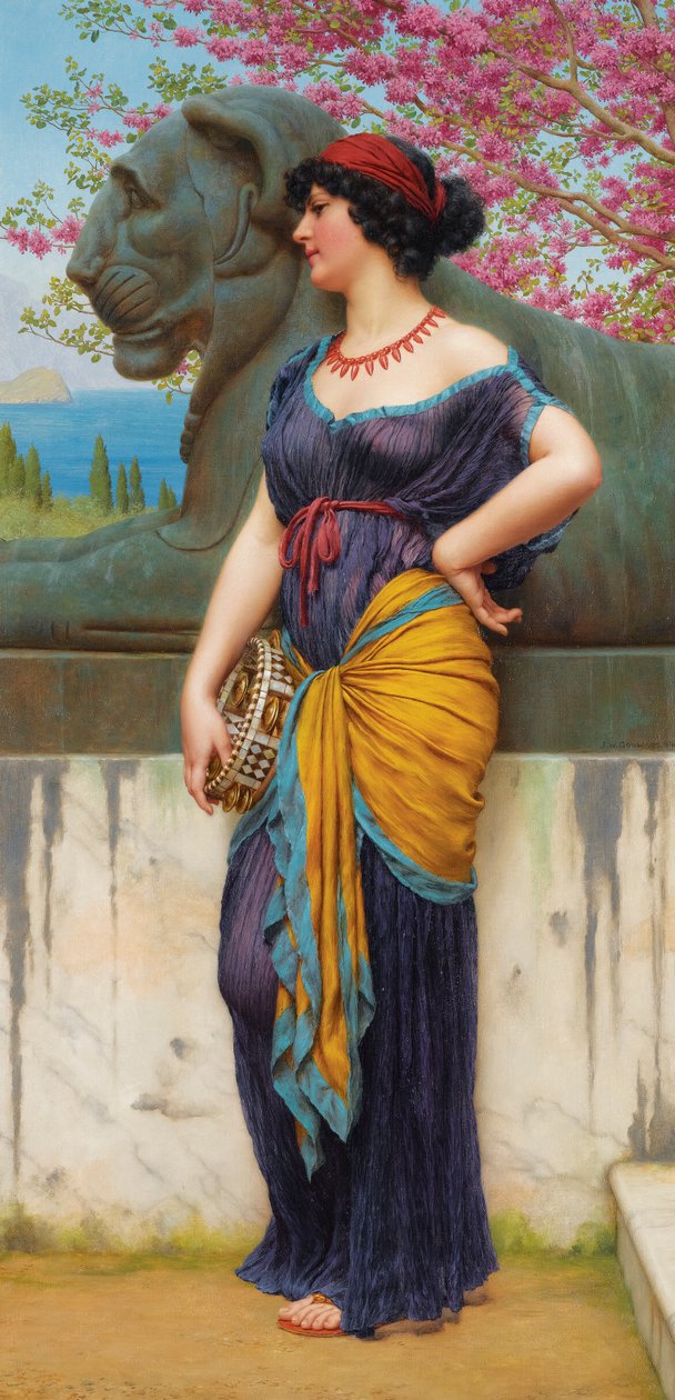 Isiksen temppelin metsässä tekijältä John William Godward