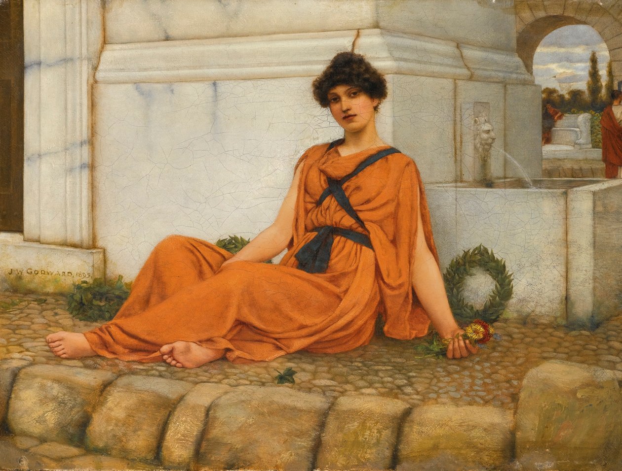 Repose, Kukkatyttö tekijältä John William Godward