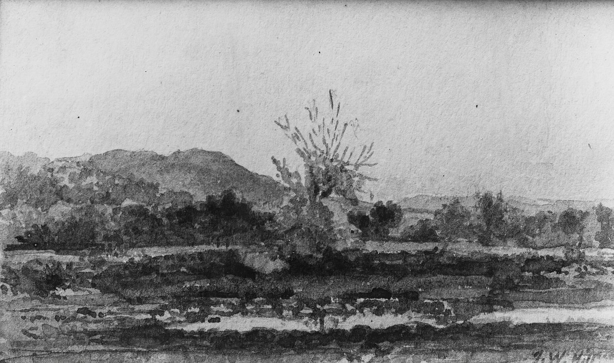 Three Views, nro 3: Mount Carmel, lähellä New Havenia, Connecticut, . tekijältä John William Hill
