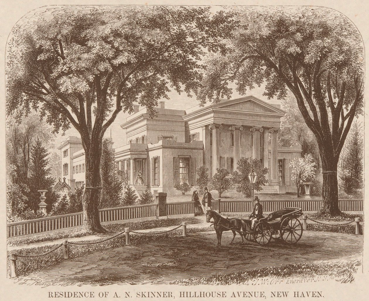 Asuinpaikka A.N. Skinner, Hillhouse Avenue, New Haven tekijältä John William Orr