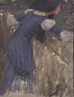 Tutkimus kukanpoimijalle (öljy kankaalle) tekijältä John William Waterhouse