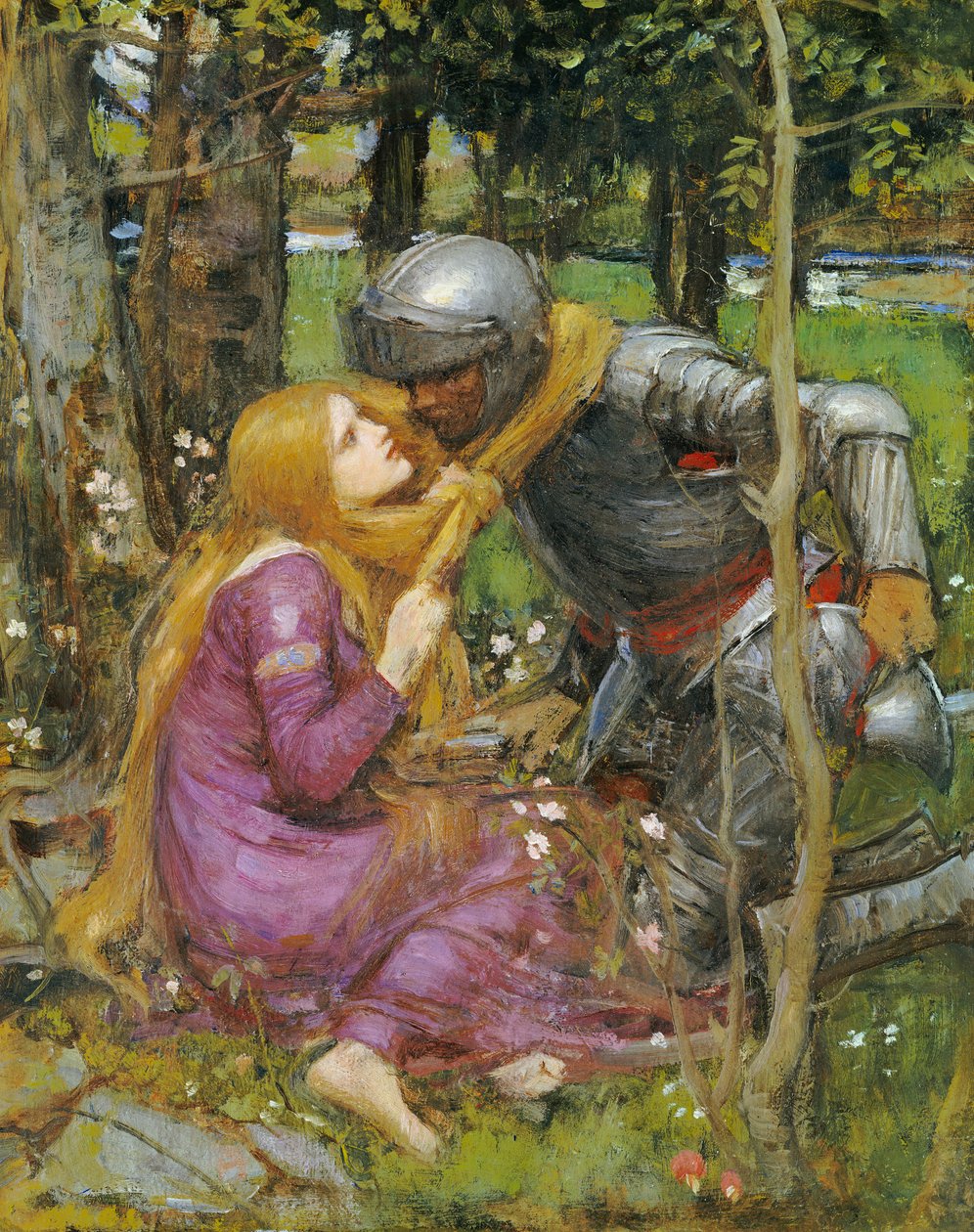 Tutkimus "La Belle Dame sans Merci", noin 1893 tekijältä John William Waterhouse