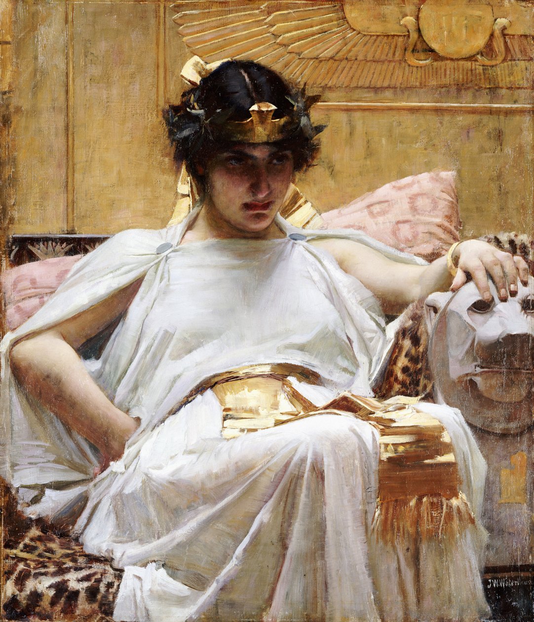 Kleopatra, noin 1887 tekijältä John William Waterhouse