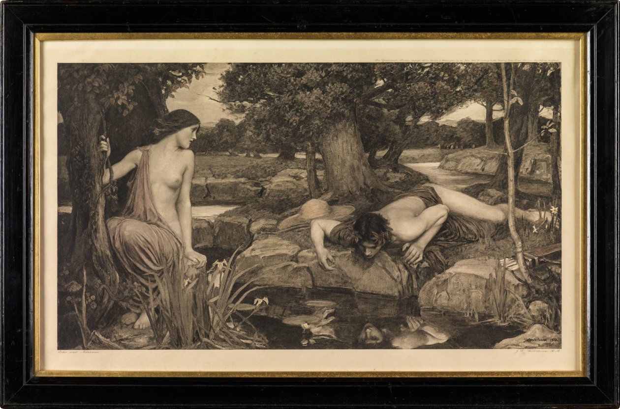 Kaiku ja Narcissus (syväpaino) tekijältä John William Waterhouse