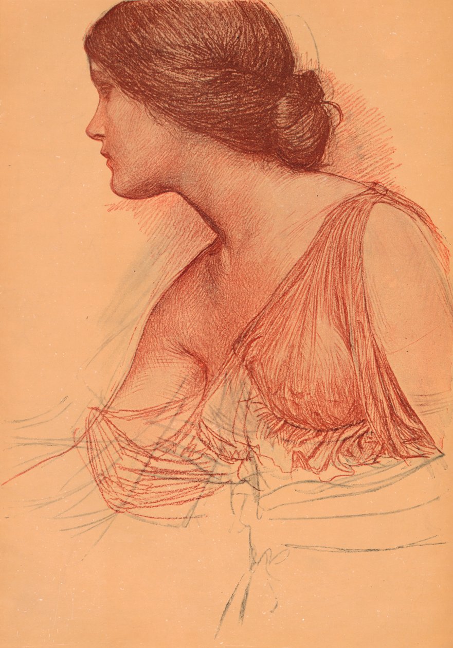 Sanguine-tutkimuksesta, vuodelta 1899 tekijältä John William Waterhouse