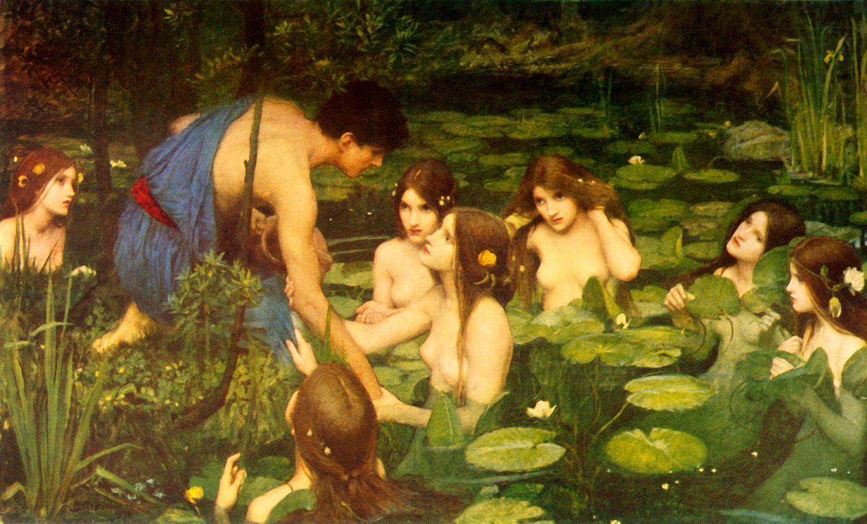 "Hylas ja vesinymfit", 1896, 1915. tekijältä John William Waterhouse