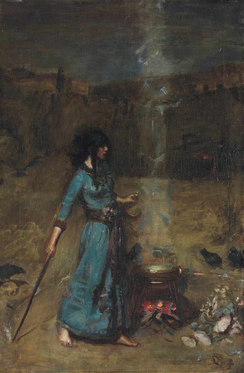 Study for The Magic Circle, 1886 tekijältä John William Waterhouse