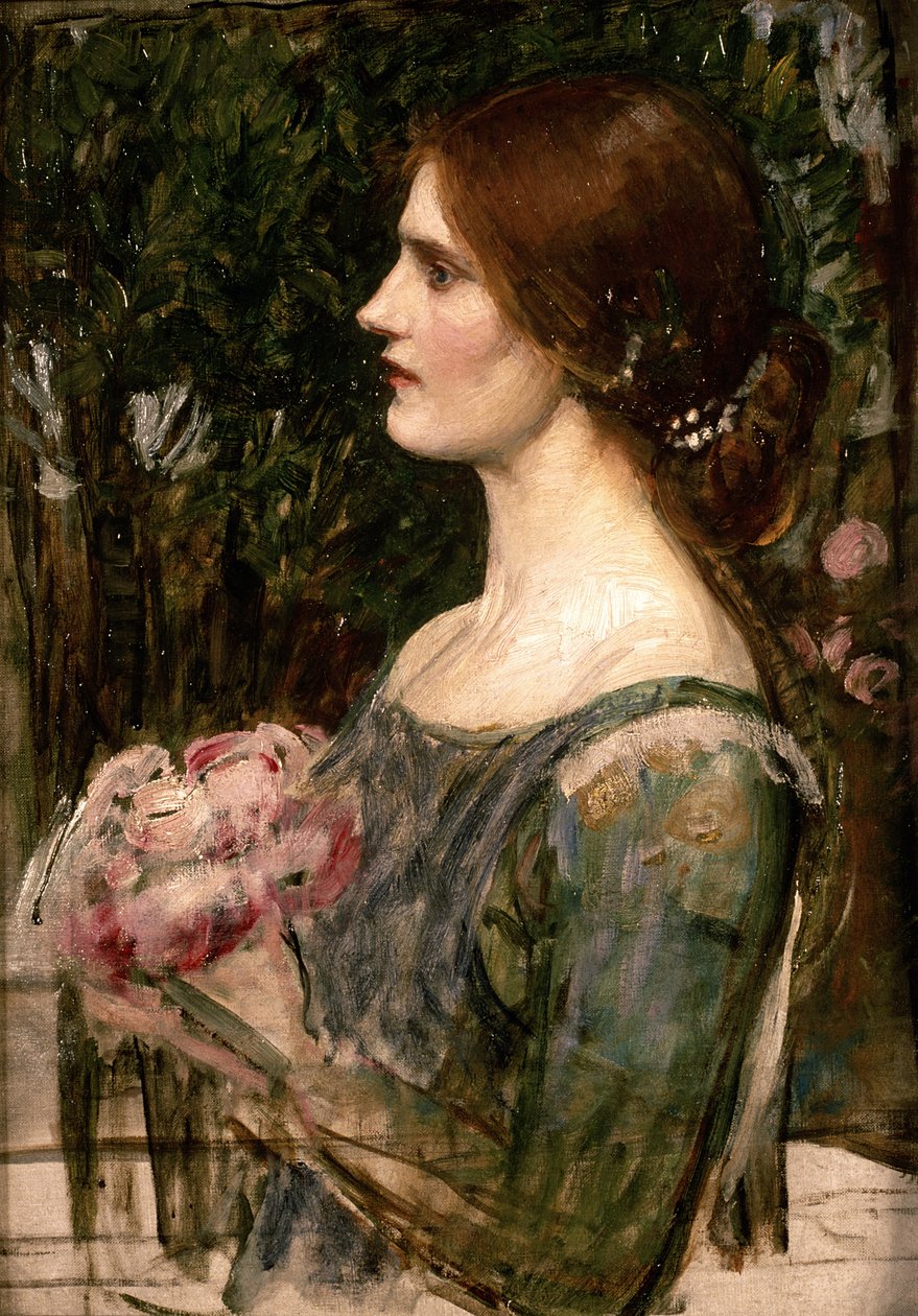Huonekalut ja erilaiset esineet 1100- ja 1300-luvuilta tekijältä John William Waterhouse