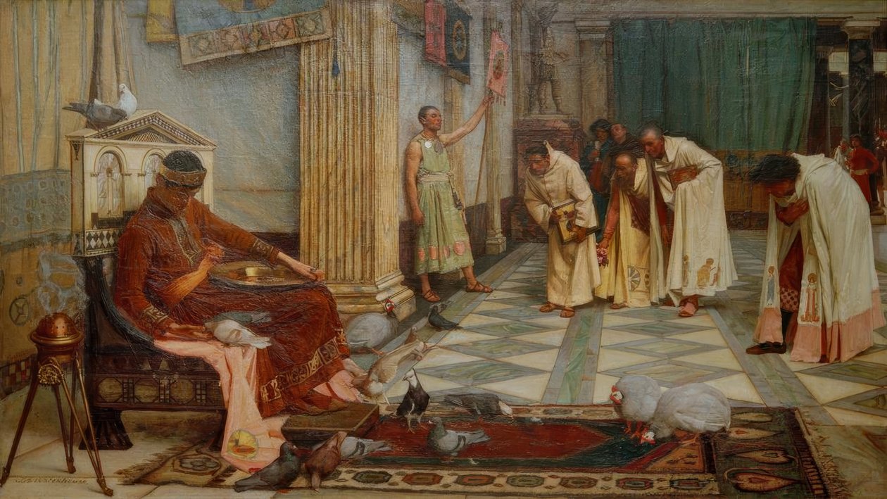 Keisari Honoriuksen suosikit tekijältä John William Waterhouse