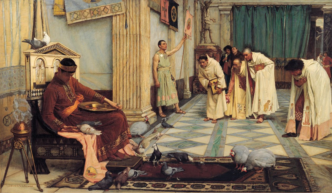 Keisari Honoriusin suosikit, 1883 tekijältä John William Waterhouse