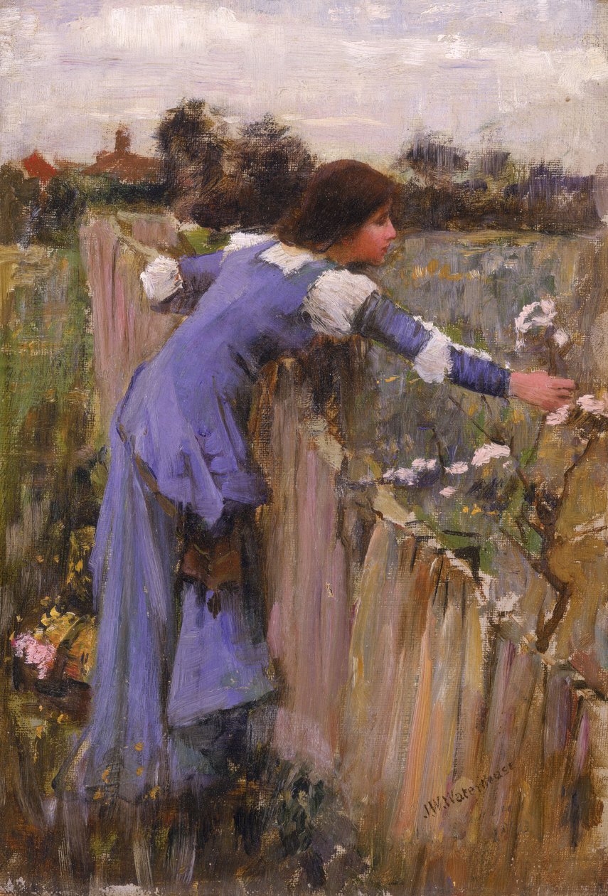 Huonekalut ja erilaiset esineet 1100- ja 1300-luvuilta tekijältä John William Waterhouse