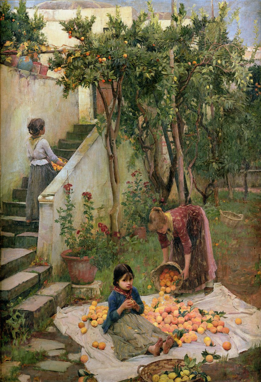 Oranssinkerääjät tekijältä John William Waterhouse