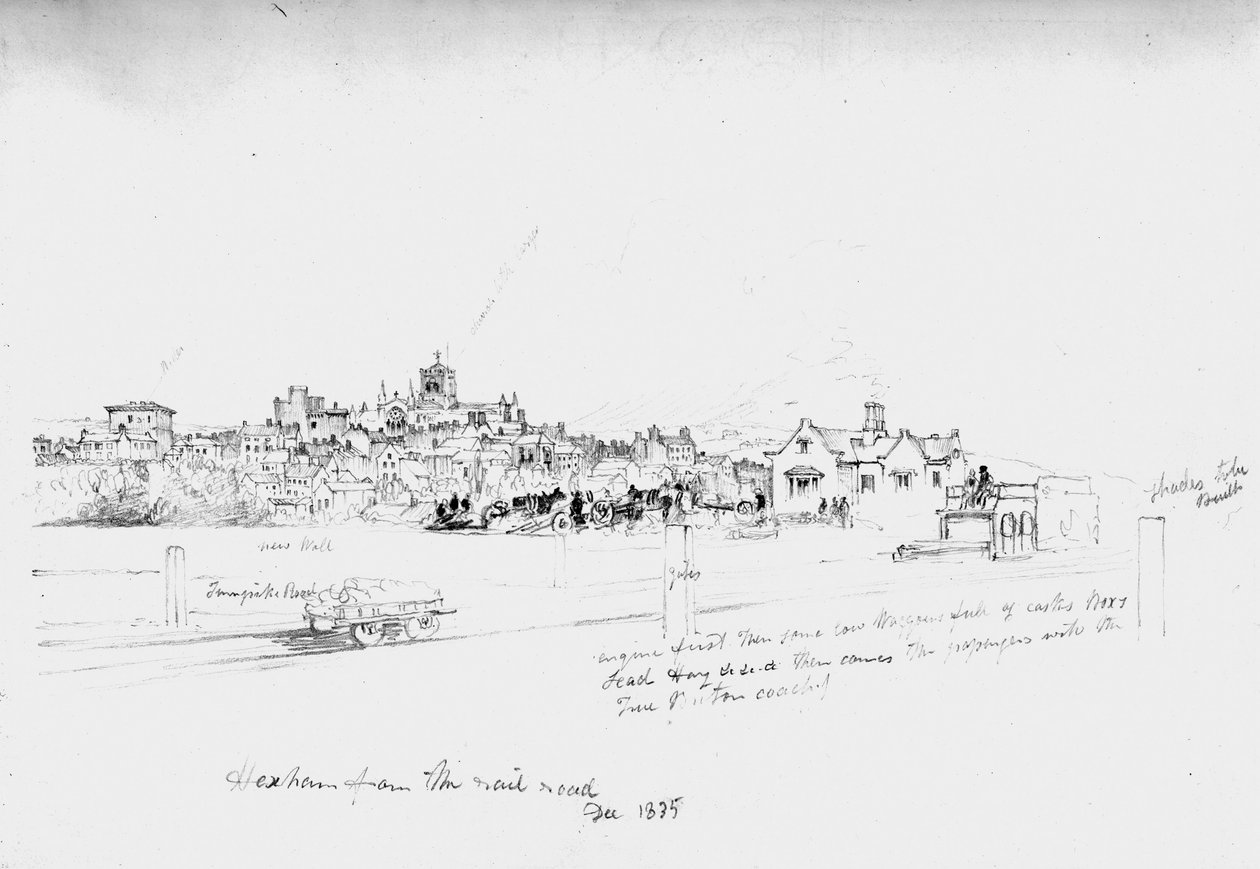 Hexham Rail Roadilta, 1835 tekijältä John Wilson Carmichael