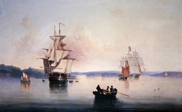 Saltash Creek - lähellä Plymouthia tekijältä John Wilson Carmichael