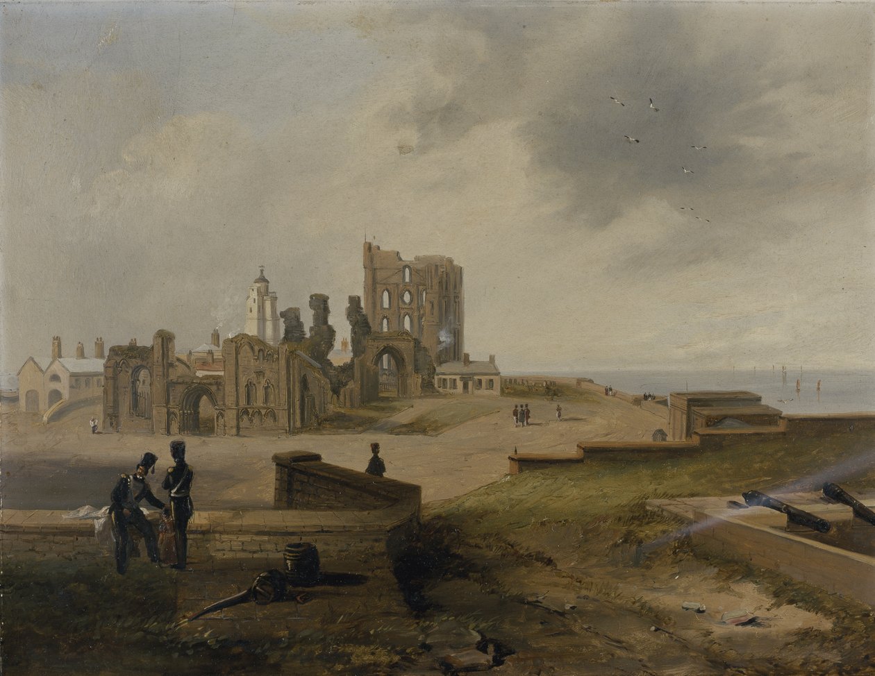 Tynemouth Priory idästä tekijältä John Wilson Carmichael