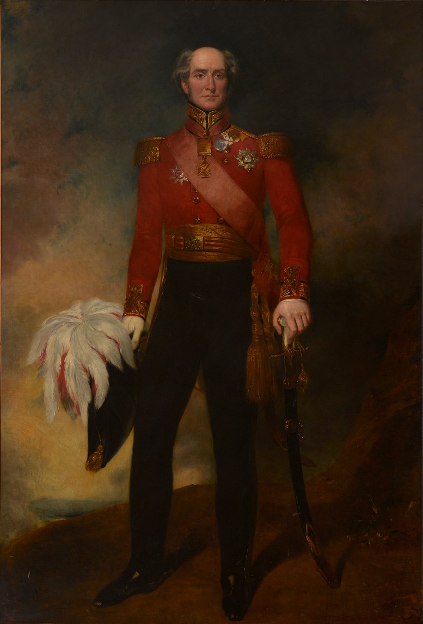 Kenraaliluutnantti Sir Edward Barnesin (1776-1838) muotokuva (öljy kankaalle) tekijältä John Wood