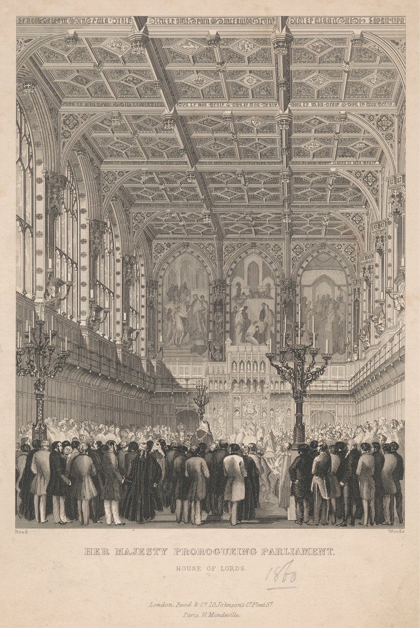 Hänen Majesteettinsa Prorogueing parlamentti - House of Lords tekijältä John Woods