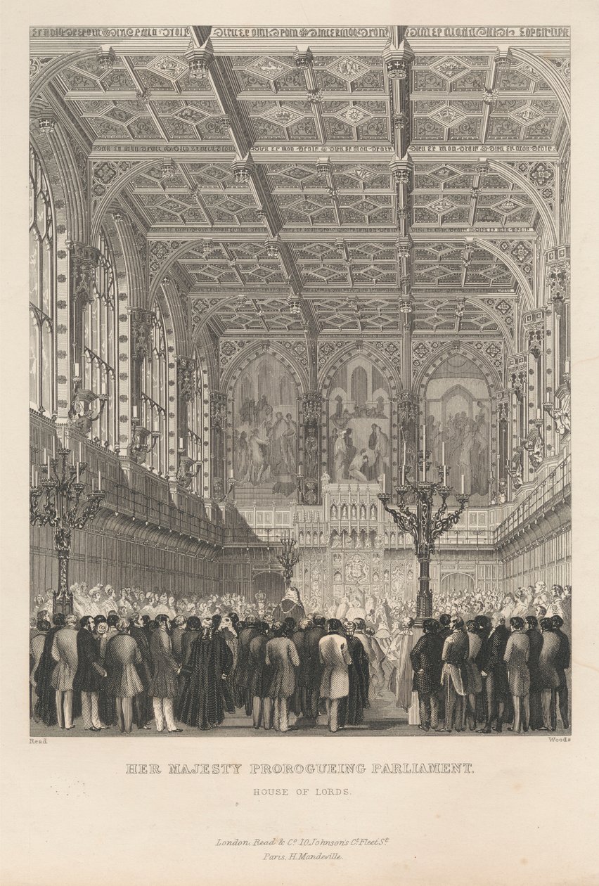 Hänen Majesteettinsa Prorogueing parlamentti - House of Lords tekijältä John Woods