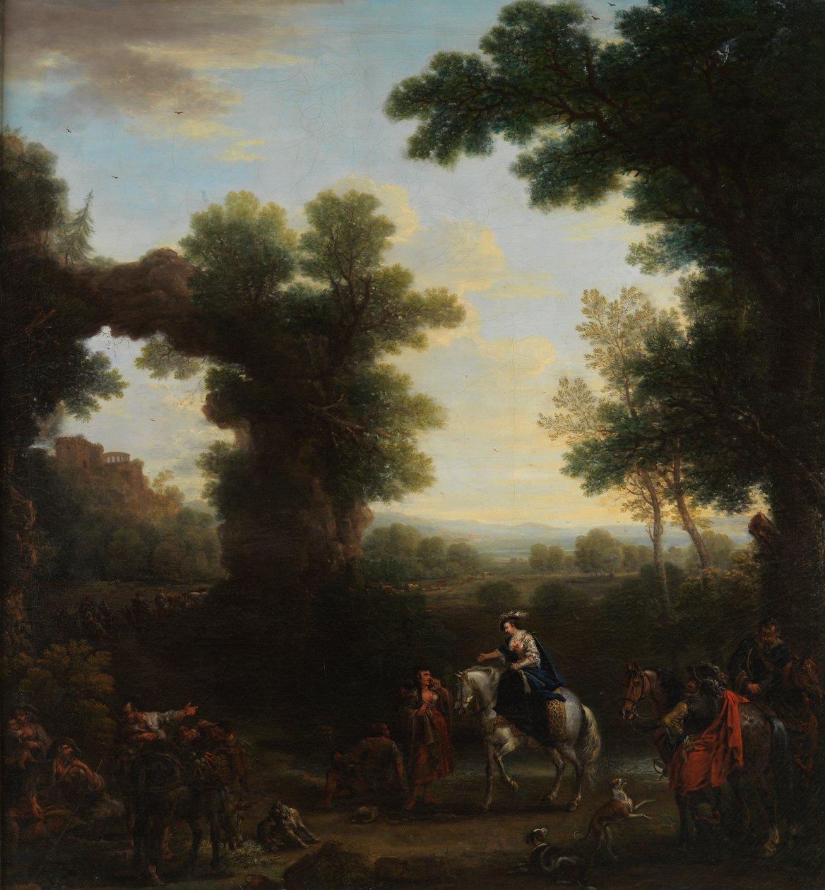 Klassinen maisema mustalaisten kanssa, 1748. tekijältä John Wootton