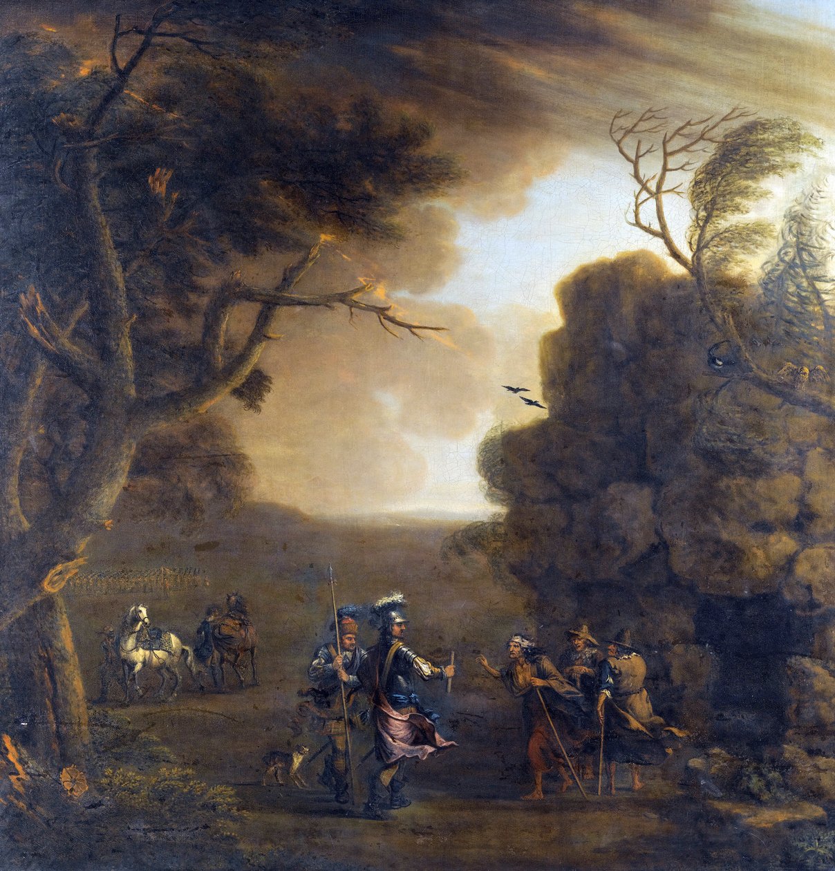 Macbeth ja Banquo tapaavat kolme noitaa - kirjoittanut Wootton, John (1686-1765) tekijältä John Wootton