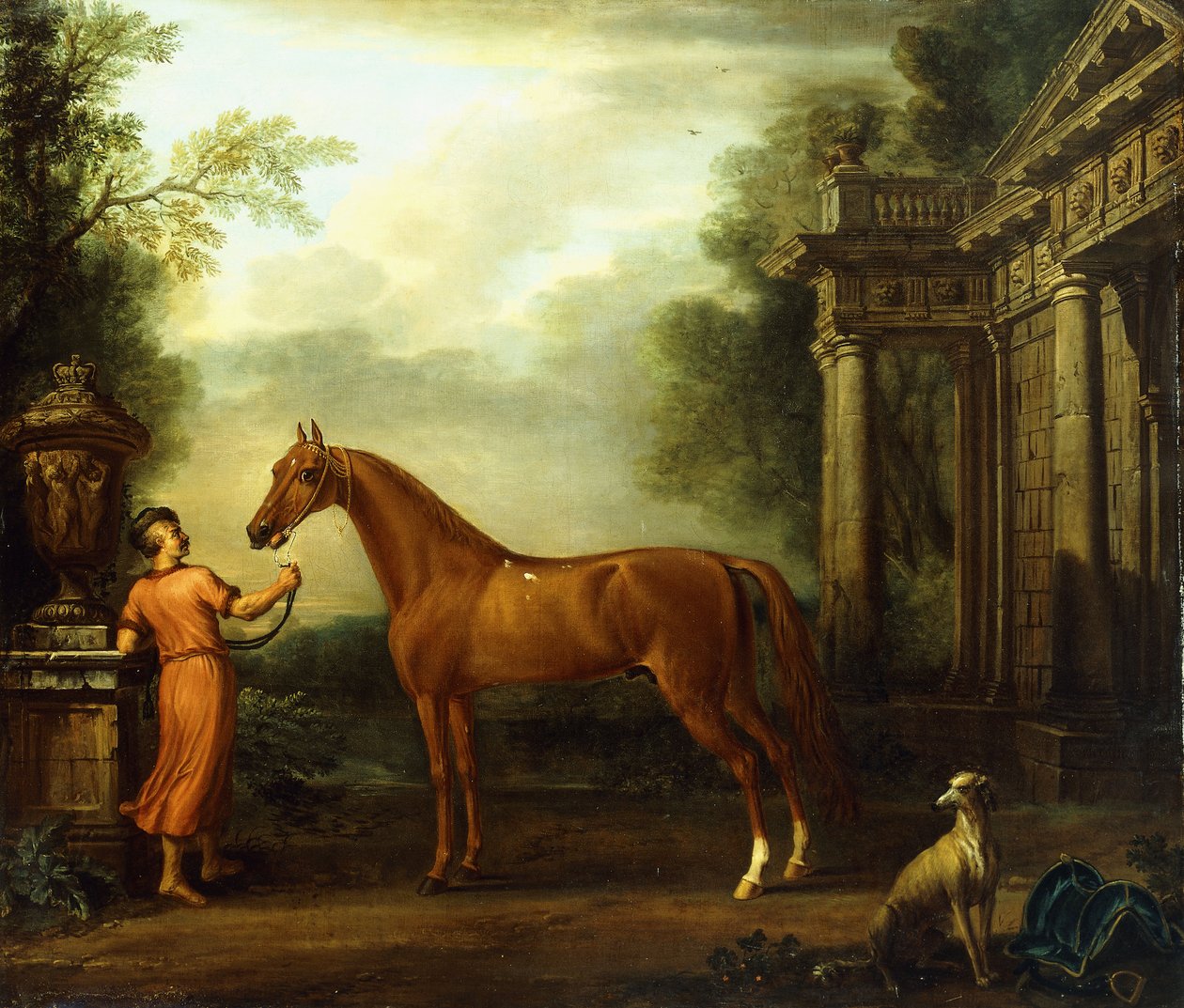 Hampton Courtin kastanjaarabialainen, n. 1726 tekijältä John Wootton
