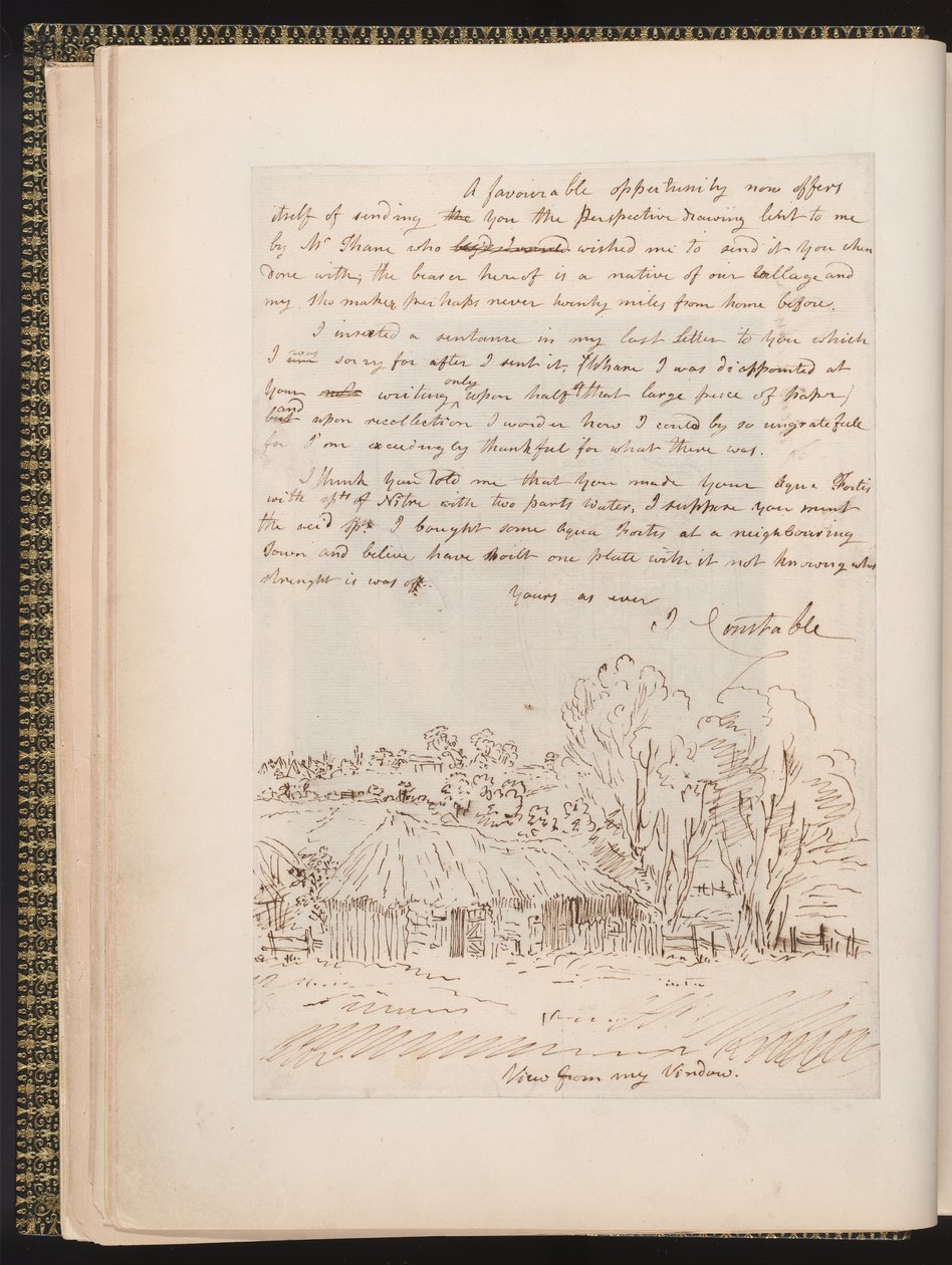 John Constablen nimikirjoituskirje John Thomas Smithille, Charles Robert Leslien muistelmat John Constablen elämästä, paina James Carpenter, 1843 tekijältä John Constable