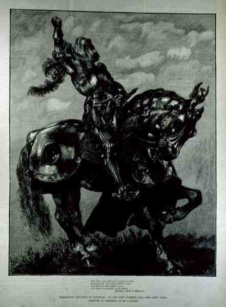 Marmions Defense Douglasille, The Illustrated London News, 25. helmikuuta 1882 tekijältä John after Gilbert