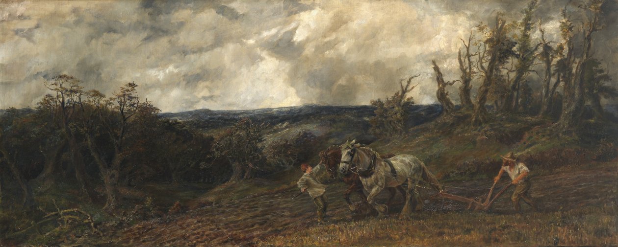 Kyntö myrskyisellä säällä, 1853 tekijältä John and studio Gilbert