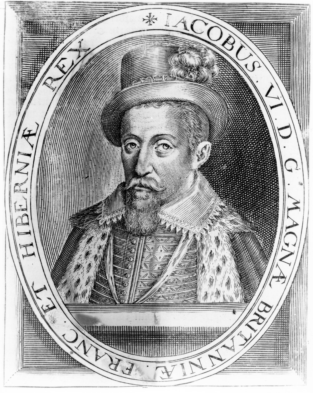 Skotlannin Jaakko VI, H. Jacopsenin julkaisema vedos, 1618. tekijältä John de Critz