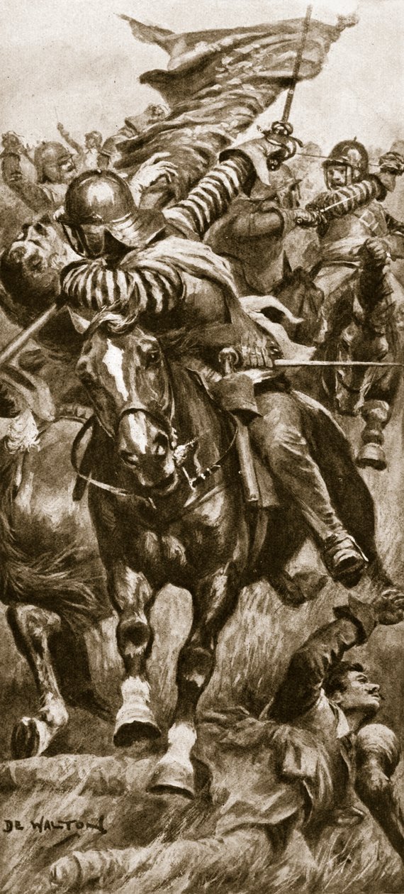 Luutnantti John Smith ottaa kuninkaan lipun takaisin Edgehillissä. tekijältä John de Walton