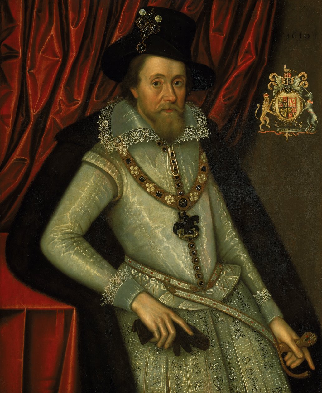 Jaakko I (1566-1625), noin 1610 (öljy kankaalle). tekijältä John de the Elder Critz