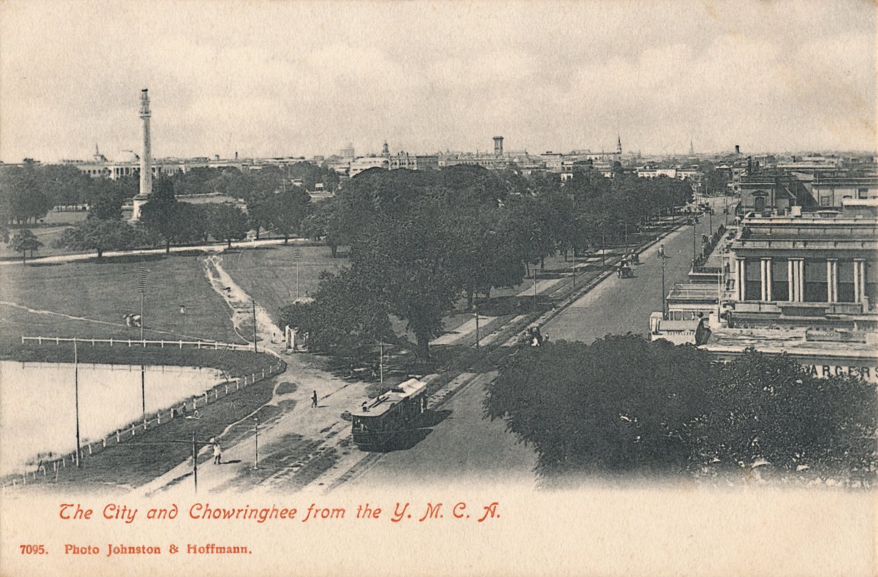"Kaupunki ja Chowringhee Y.M.C.A.:sta", 1900-luvun alku. tekijältä Johnston and Hoffmann