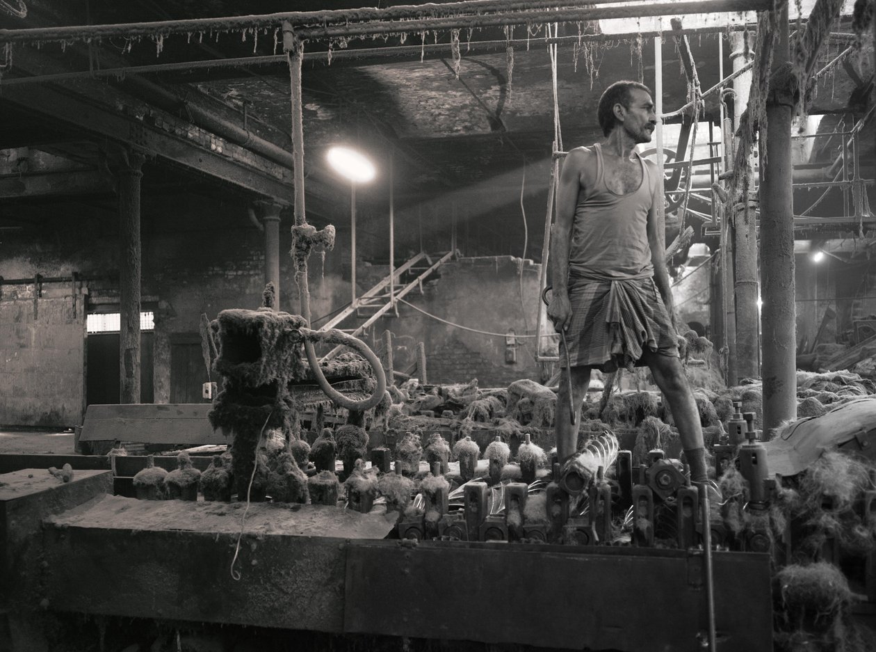 Juuttitehdas, Kolkata, Intia, 2017 (kuva) (kuva) tekijältä Jon Nicholson