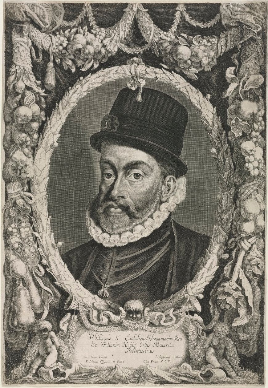Espanjan kuninkaan Philip II:n muotokuva tekijältä Jonas Suyderhoef