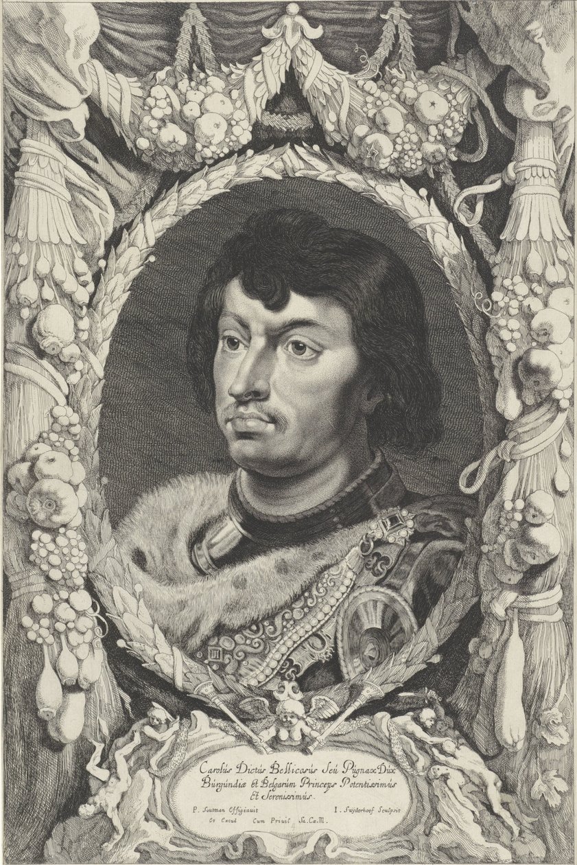 Kaarle Rohkean, Burgundin herttuan muotokuva Duces Burgundiae (sarjan nimi) tekijältä Jonas Suyderhoef