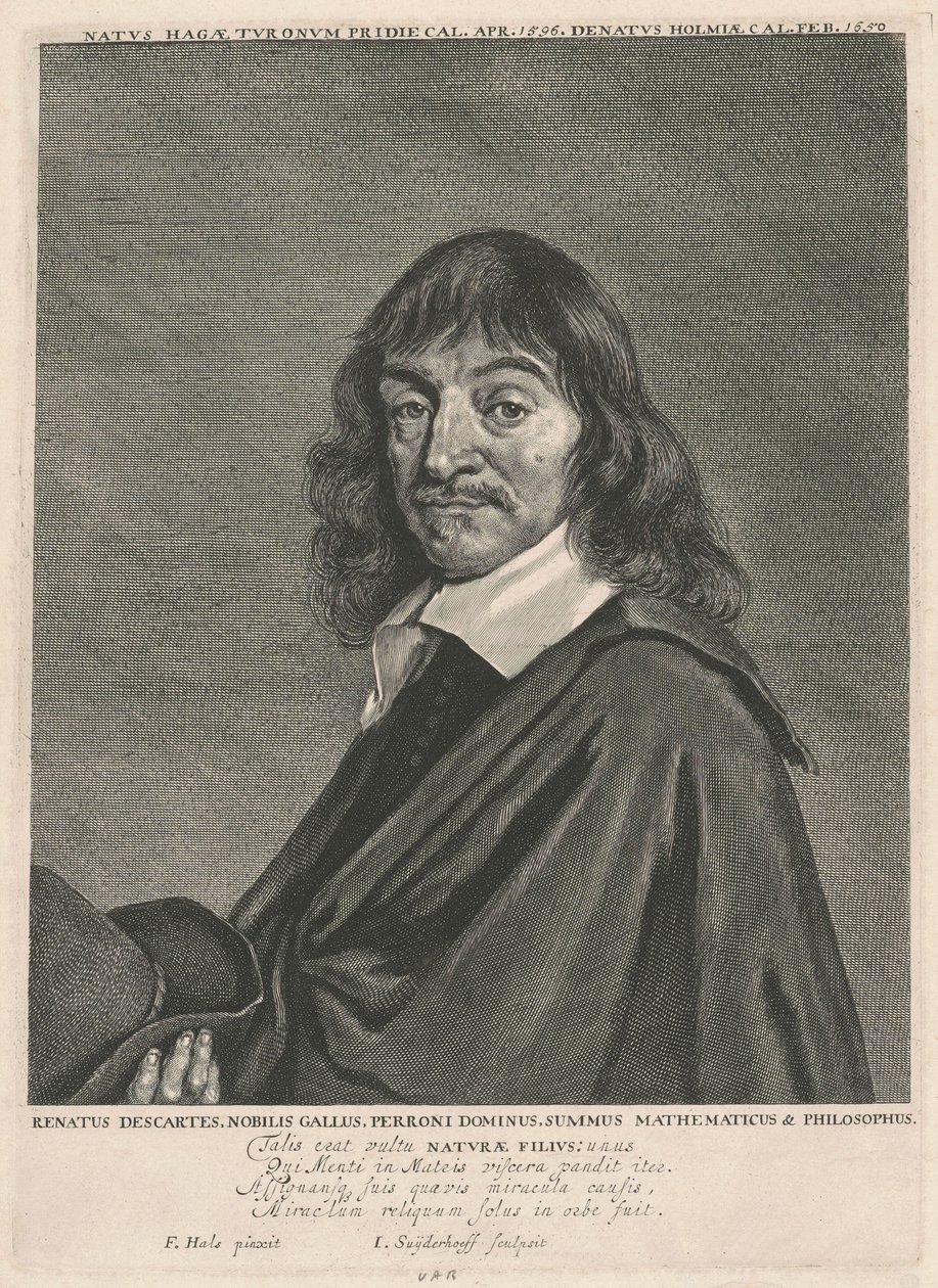 René Descartes tekijältä Jonas Suyderhoff, after Frans Hals
