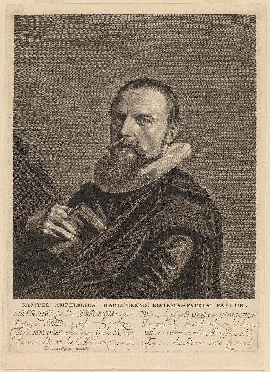 Samuel Ampzing tekijältä Jonas Suyderhoff after Frans Hals