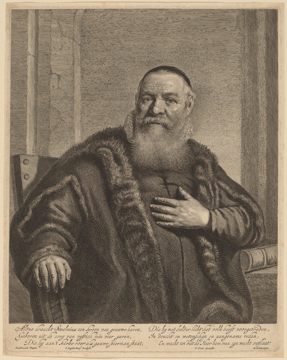 Eleazer Swalmius tekijältä Jonas Suyderhoff after Rembrandt van Rijn